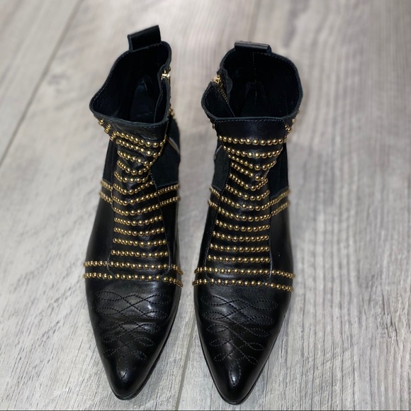 anine bing charlie boots gold